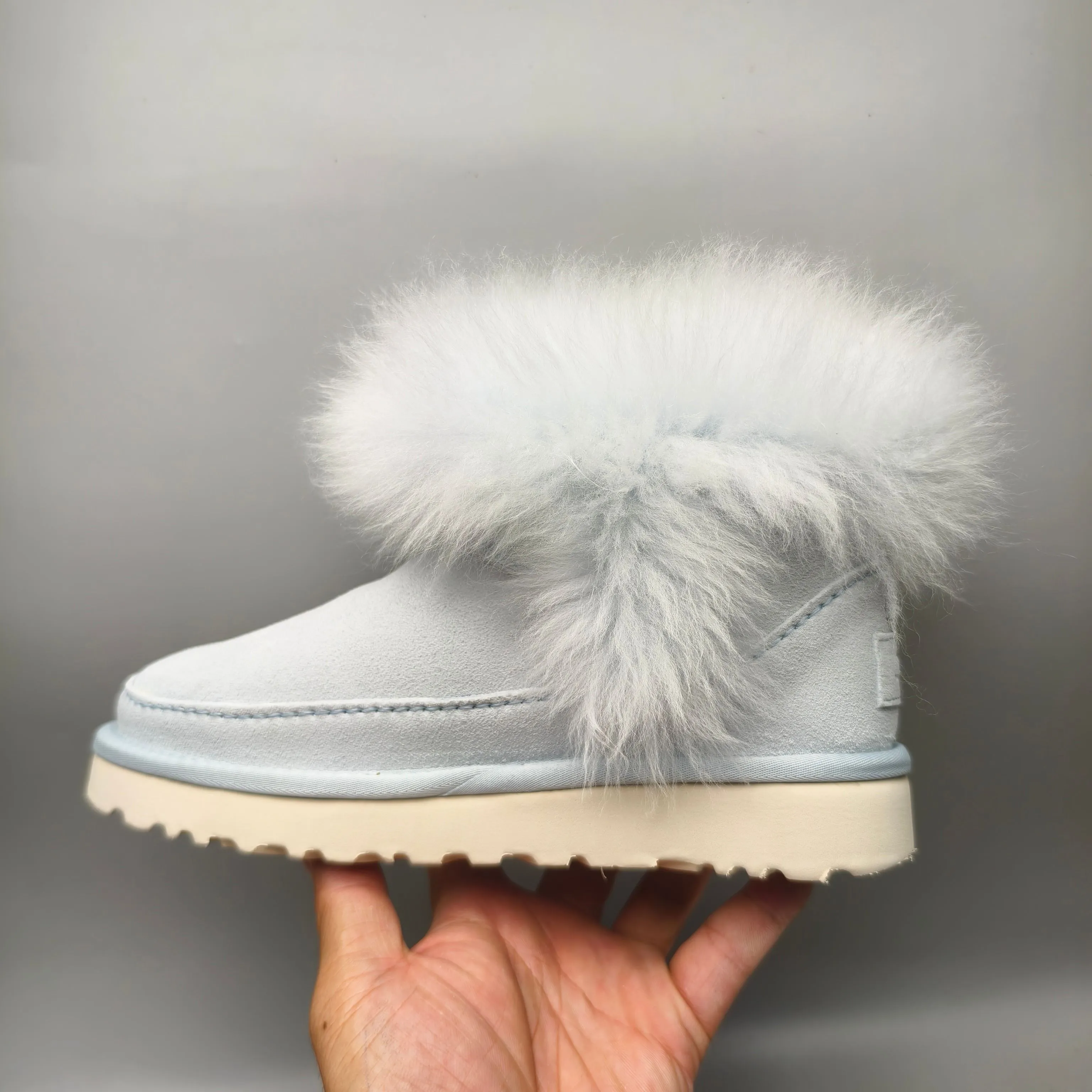 💰560 UGG sheepskin all-in-one snow boots 3832 fur fashion shoes color: maroon light blue sand matching size: 35-41